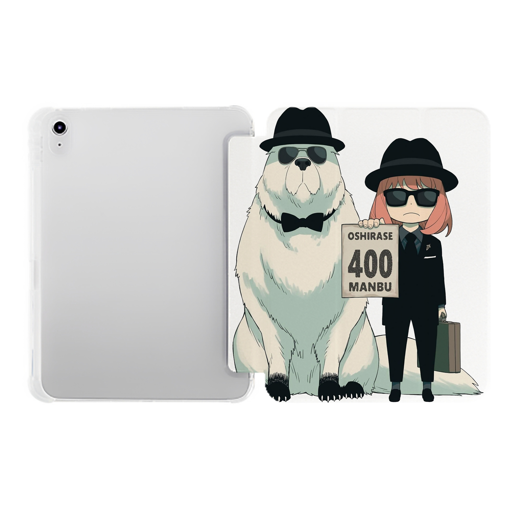 （画像用） SPY×FAMILY间谍家家酒 IPad ケース ペン収納付き 三つ折りスタンド PUレザー×シリコン 対応機種9.5/10.5/10.9インチ